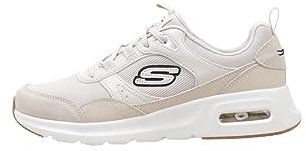 Skechers Damen Skech-air Court Sneaker, Natürliches Ledernetz Schwarzer Rand, 40 EU
