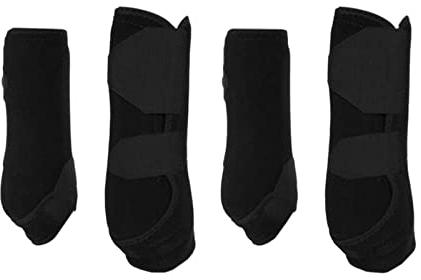 Oshhni 4X Botas de Caballo, envolturas para piernas, Protector de Patas traseras Delanteras para Accesorios ecuestres