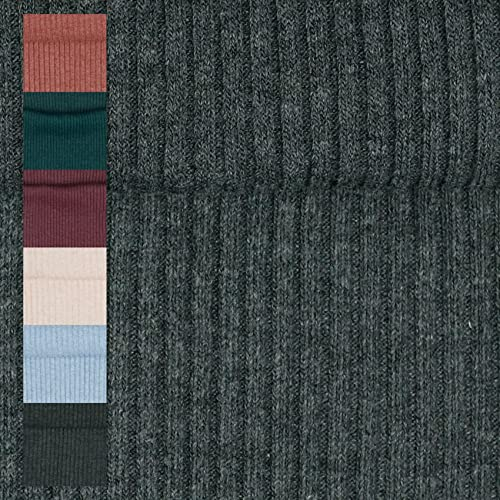 Heavy RIB Bündchenstoff als Meterware schweres Rippbündchen Schlauchware 13 Farben Auswahl Jersey Nähen (055 I Grau Meliert)