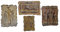 Set mit 4 minoischen Keramikfliesen, Wandrelief, Dekor Knossos Palace
