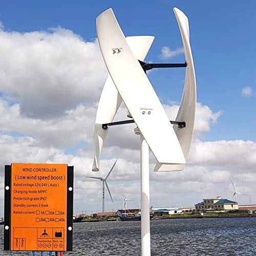 AALGO Vertical Axis Wind Fan Power Generator Complete Kit 3kw/8kw Wind Turbine Other Renewable Energy Wind Generator,for Terrace Marine Motor Home Chalet Boat,Largesize90cm*62cm-12V