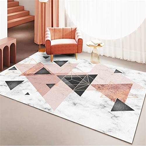 AU-SHTANG Tapis Salon Tapis Rose pâle, Tapis de Balcon Ultra Doux pour bébé rampanttapis Grande Taille,Rose pâle,80x120cm