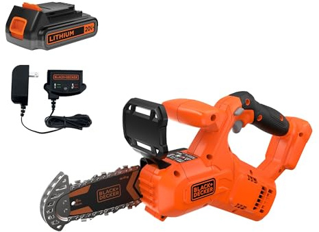 BLACK+DECKER 20V MAX Pruning Chainsaw Kit, Battery and Charger Included (BCCS320C1)