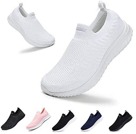 Hanani Slip On Sneakers Herren Damen Nurse Schuhe Walkingschuhe Outdoor Turnschuhe Sportschuhe Gym Bequem Leichte Schuhe Atmungsaktiv Freizeitschuhe Memory Foam Fitness Sporthalle