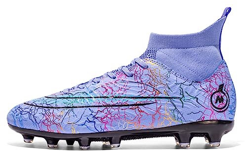 IFIKK FG/AG Fußballschuhe Unisex High Top Spike Fußballschuhe Kinder Outdoor Trainers Cleats Professionelle Fußballschuhe Für Jungen (HQ1003, Numeric_35)