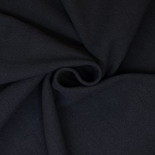 Baumwollstoff Leinenoptik uni schwarz