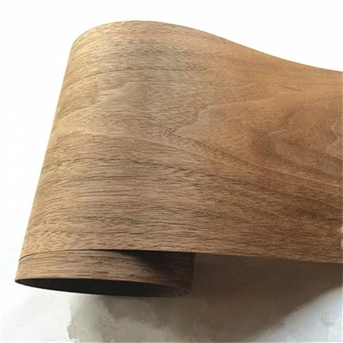 BCOMFY 1 Rouleau 230cm placage de Noyer Noir Naturel Mince à la Main Bricolage en Bois Massif Panneau décoratif Peau Haut-Parleur rénovation