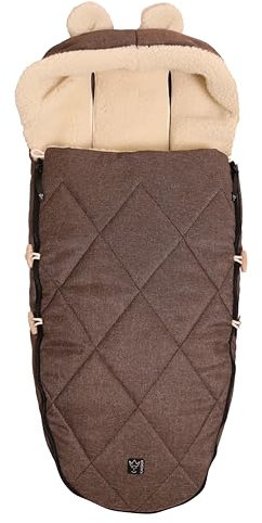 Kaiser 65825 XL EARS WOOL Woll Fußsack (brown melange)