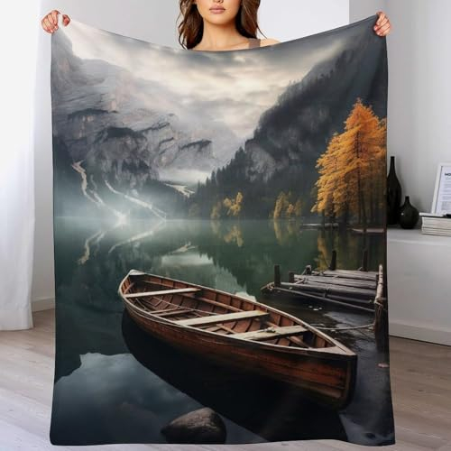 Ätherischer See Decke Fleecedecke,Weiche Warme Fuzzy Überwurfdecken Kinder Oder Erwachsene Für Krippe Bett Couch Stuhl Four Seasons Wohnzimmer Reisen Outdoor（130×180cm）