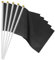 PATIKIL Mini Drapeaux Vierges，25 Pcs Noir Petits Drapeaux Colorés de Sublimation à Décorer pour Anniversaire, Cour, Pelouse, Marquage au Sol, Sport, Golf, Fête, Irrigation, 30x21cm