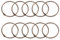 sourcing map Shower Curtain Rings,12pcs - Carbon Steel Round Snap Shower Curtain Hooks, 2 Inch Loose Leaf Binder Rings for Shower Curtain Rods (Copper)