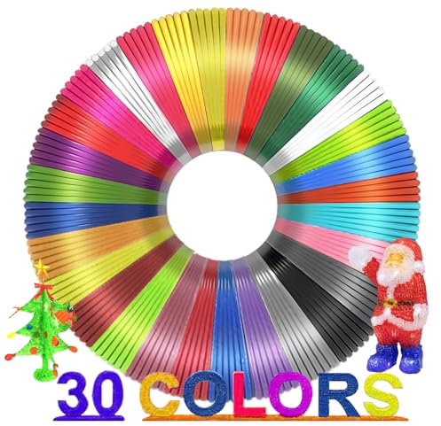 3D Stift Filament PLA 30 Farben - 1.75mm 3D Pen Filament Refills je 5M Insgesamt 150M, PLA Filament 3D Stift Stiftminen 3D Pen Refills für MYNT3D, ODRVM, Tecboss, Lovebay, SCRIB3D und Dikale