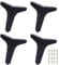 Luabue 5 inch / 13cm Metal Furniture Legs Set of 4 Black Sofa Legs Triangle Furniture Feet Back Cupboard Feet Cabinet Leg Couch Leg for Tables Chair Ottoman