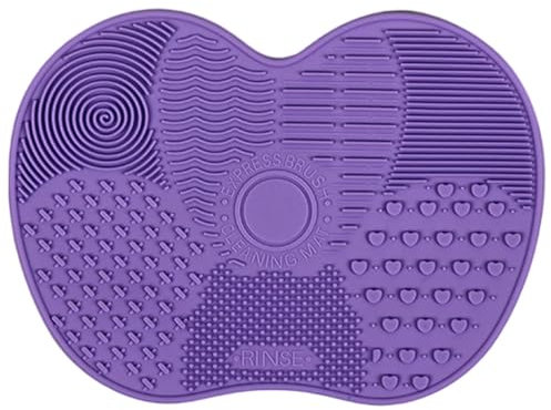 lyanny Tampone per la pulizia dei pennelli cosmetici, Tampone per la pulizia dei pennelli per il trucco in silicone | Tampone per la pulizia dei pennelli per trucco opaco in silicone - Tappetino per