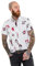 Joe Browns Men's Contrast Trim Short Sleeve Tattoo Print Shirt Button, White, L