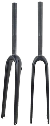 HSIRYAOHD Gravel Bikes Starre Gabel 700C Rennräder Gabel Vollcarbon Scheibenbremse Vordergabel 1-1/8 Zoll gerade/konisch zulaufendes Rohr harte Gabel Schnellspanner 9 x 100 mm (gerade)