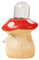 Milageto Hamster Water Bottle with Stand Ceramic Hamster Bottle Holder Easy to Clean Creative Small Pet Supplies Cute Mushroom Shaped Gerbil Bottles Holder for Rat Hamsters, Red