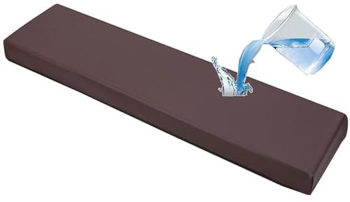 JORTUIO Bankkissen Bankauflage Outdoor Wasserfest Bankpolster Nach Maß Sitzkissen Sitzauflage Stuhlkissen Mit rutschfeste Abnehmbare,Dicke 5cm,für Fensterbank Garten Bank(Dark Coffee,45x45x5cm)