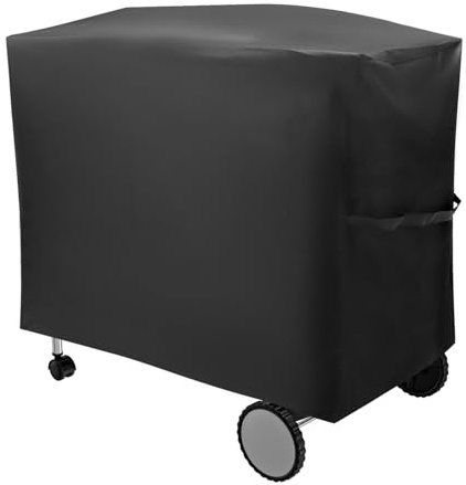 QWORK® Grillabdeckung, 144.5 x 57 x 99 cm Wetterfeste Grill Abdeckhaube 600D Oxford, Kompatibel mit Weber Q 2000/3000 Gasgrill