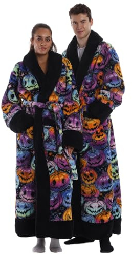 Gegeryozer Accappatoio e Vestaglia in Flanella Super Morbido, con Tasche, Cintura e Collo Rivoltato, Unisex Taglia Unica per Casa, SPA, Hotel