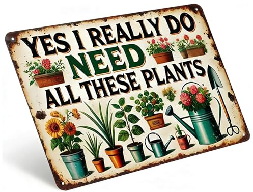Garden Signs & Plaques, Garden Accessories Outdoor Garden Wall Art, Vintage Greenhouse Accessories Personalised Signs and Plaques for Indoor or Outdoors, for Gardens Patio & Plant Lover Gift(20x30cm)