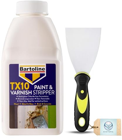 TX10 Paint Stripper Wood & Metal Set 500ml with 3 Flexible Tool | Extra Strong Varnish Remover for Wood, Paint Stripper Metal, Wood Stain Remover