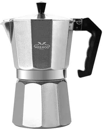 MERMOO YILAN Stovetop Coffee Maker 9cups Aluminium Moka Pot | 450ml-9 Espresso Cups| Italian Espresso Maker|for Gas, Electric, or Ceramic Stovetops