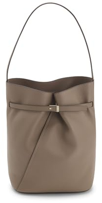 BOSS Damen REVERS BUCKET Bucket Bag aus Leder mit goldfarbenen Metalldetails Braunverlauf Stck