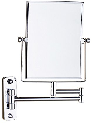 Beauty Mirror Badezimmer Duplex Zoom Rotary Teleskop-Spiegel Make-up Spiegel Bad Falten Spiegel Wand Hanging Square