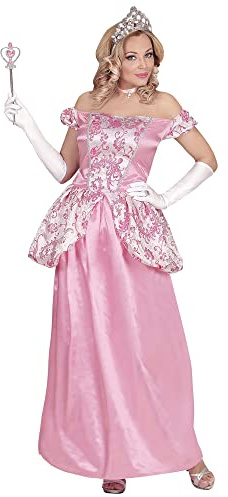 Widmann - Kostüm Bezaubernde Prinzessin, Kleid mit Reifunterrock, Handschuhe, Halsband, Diadem, Adlige, Karneval, Mottoparty