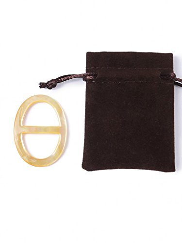 Prettystern Schalring Natürlich Tuchring Perlmutt Handpoliert Muscheln Set Edel - 1 Kleiner + 1 Großer - Gold