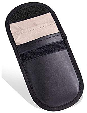 DUBENS® Custodia protettiva per chiavi auto, schermatura Keyless Go System Entry e chiusura centralizzata per la protezione, protezione RFID per chiave auto (nero)