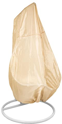 Estexo Abdeckhaube passend für Einsitzer-Hängesessel, Gartenmöbelhülle, Abdeckung, Schutzhülle, Schutzhaube (Beige)