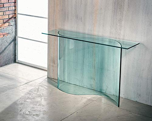 IMAGO FACTORY Ribbon – Consola de salón – Puente de cristal curvado