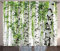 ABAKUHAUS Wald Rustikaler Vorhang, Tier-Natur-Sommer, Wohnzimmer Universalband Gardinen mit Schlaufen und Haken, 280 x 225 cm, Weiß Grün