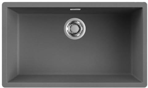 ELLECI LKZ13099 | Lavello da cucina incasso/sospeso in KERATEK ZEN 130 | Colore : Grigio scuro