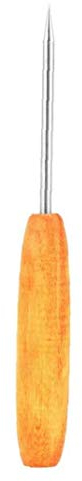 AMOYER 1pc Stainless Steel Ice Pick Crusher with Wooden Handle Awl Punch Deicer for Party Home Kitchen Bar Pub Tool