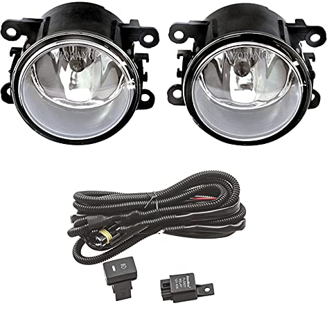 YSSMAO Für Nissan Navara D40 Nebelscheinwerfer E11 Pathfinder R51 Halogen Nebelscheinwerfer Nebelscheinwerferscheinwerfer Scheinwerfer DRL Nebelscheinwerfer 2 stücke