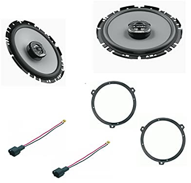 Kit 2 Casse Compatibile con Fiat Panda dal 2003 al 2012 169 seconda serie Con Adattatori E Supporti Altoparlanti Hertz UNO POSTERIORE X170