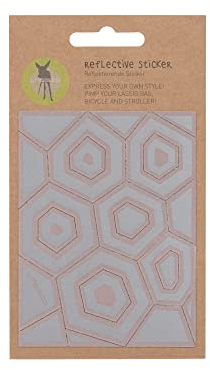 LÄSSIG Reflektierende Aufkleber Tasche Kinderwagen selbstklebenden Sticker - Pimp your Bag/Reflective Sticker Hexagon