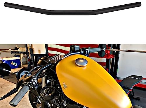 Motorcycle Drag Bars Handlebars 25mm 1 Universal For Bobber Cafe Racer Sportster Cruiser XL 883 1200 Custom Chopper Softail Dyna Street Bob Black