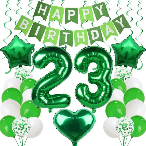 23 Luftballon 23. Geburtstag Männer Frauen Grün 23 Jahre Geburtstag Mann Deko 23. Geburtstag Deko Grün Ballons 23 Geburtstag Mann Frau Deko Grün 23 Jahre Dekoration Party 23 Geburtstag Luftballons