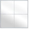 DRW Espejo de Pared Cuadrado de Ventana en Metal Blanco 80x2x80cm