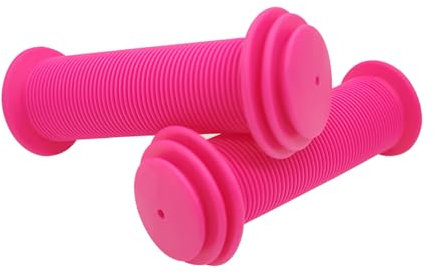 Lot de 2 poignées de guidon de vélo, antidérapantes en caoutchouc souple pour enfants, VTT, scooters, draisiennes, vélos pliants (rose)