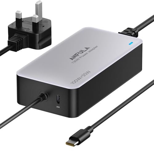 100W USB C Laptop Charger Power Adapter With 30W Port for MacBook Pro 16/15/13, Air, Surface Pro 9/8, Dell Inspiron XPS, Lenovo Thinkpad, HP Acer Asus Samsung and All USB-C Devices