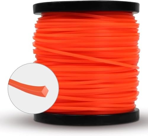 ARMERIAONLINE SINCE 1999 568 mt Bobina Filo Decespugliatore Professionale in Nylon Resistente Rinforzato Tagliabordi Tagliaerba 3mm 4 2.4 MM Size : Quadrato 4 MM Bobina 128Mt