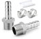 ERGAOBOY 2 Pieza acero inoxidable 304 6 MM OD barb to 1/8 BSP barb de manguera macho, racores de compresión, el agua de compresión de accesorios, industrial