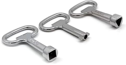 LQIOACU llave maestra,llave contador agua,3 piezas, robusto y duradero,para radiadores/depósitos/elevadores