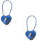 WAZUBC Lot de 2 Cadenas à Combinaison, Mini Cadenas à Code à 3 Chiffres en Forme de Cœur avec Mot de Passe Réinitialisables pour Sac à dos, Casier de gym, Moraillon, étui (bleu)