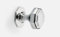 AB Hardware 110mm Polished Chrome Octagonal Centre Door Knob Pull Front Back Very Large